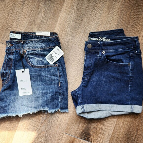 πThe Ultimate Denim Shorts BUNDLE!π Forever21 NWT Denim Cut Off Shorts-6 - Picture 2 of 4
